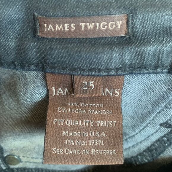 James jeans twiggy black heather  woman’s pants used - Picture 4 of 5